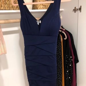 Ruched Padded Elegant Mini Dress